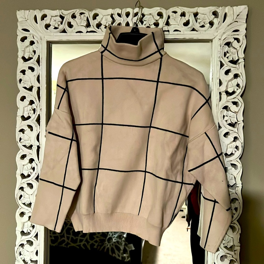 Windowpane sweater